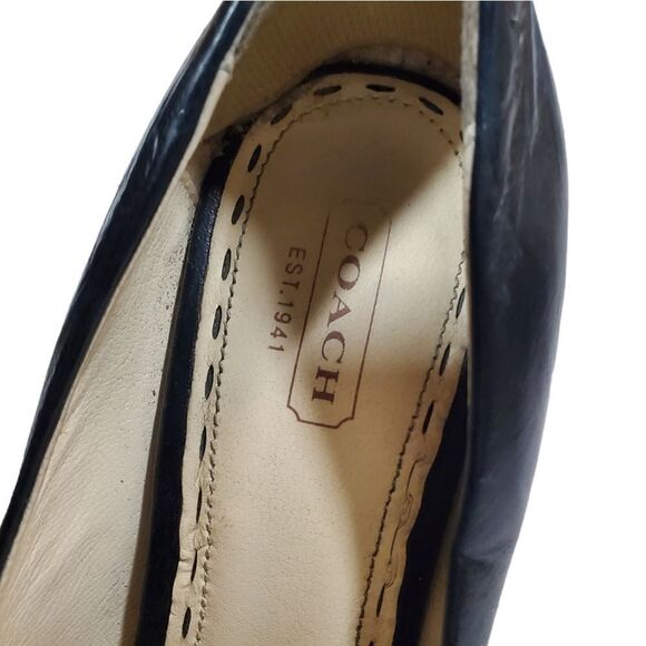 COACH black heels 71/2 - Picture 6 of 9